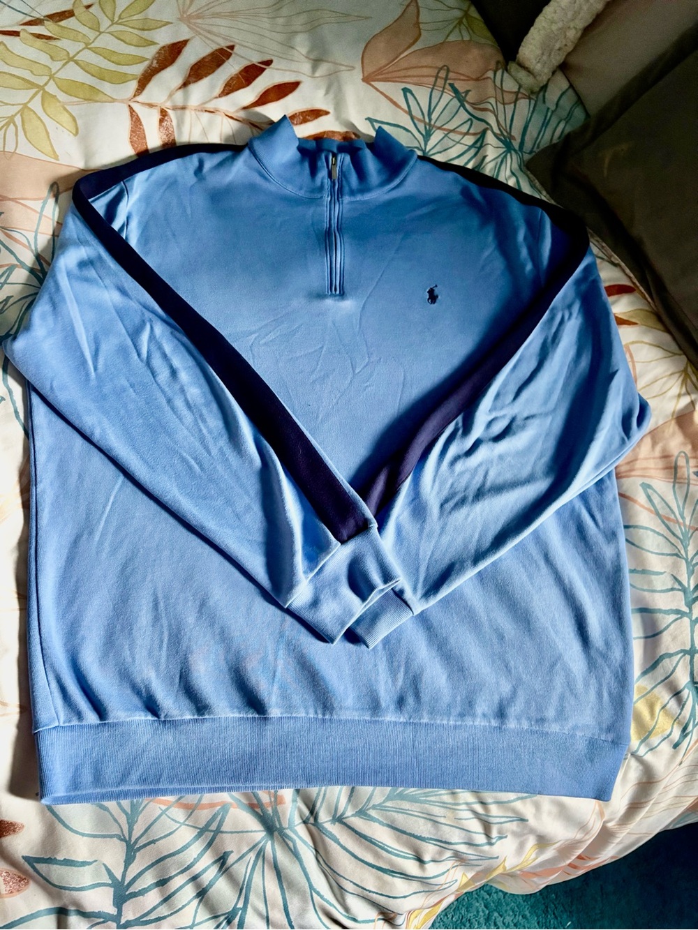 Ralph Lauren Polo Golf Blue 1/4-Zip Lightweight Pullover Sweatshirt Sz. XL